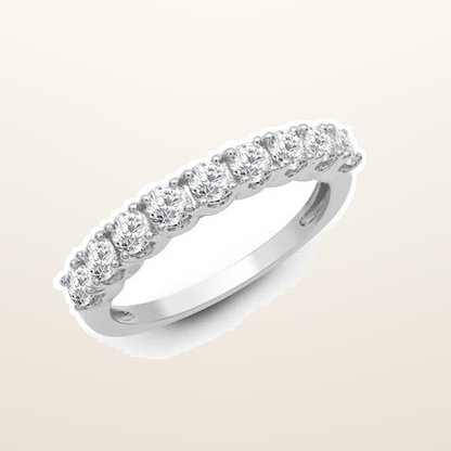 IT_ROLE:studio_clean | 18ct White 0.50ct 9 stone Claw Set 1/2 ET Ring