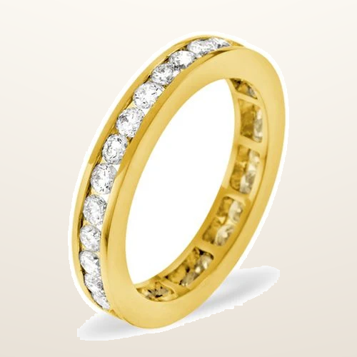 IT_ROLE:studio_clean | 18ct Yellow Gold Channel Set Full Eternity Ring Natural Diamond 1.00ct G VS