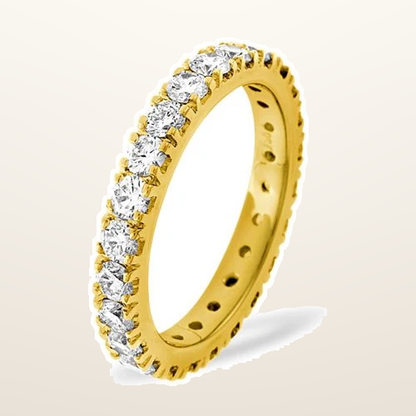 IT_ROLE:studio_clean | 18ct Yellow Gold Claw Set Full Eternity Ring Natural Diamond 1.00ct G VS
