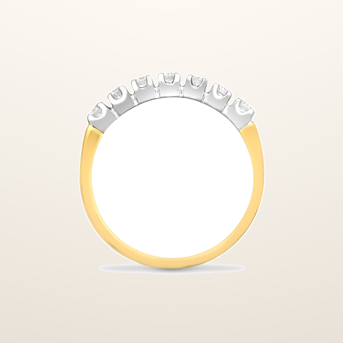 IT_ROLE:studio_clean | 9ct White Gold Natural Diamond 7 Stone Half Eternity Ring
