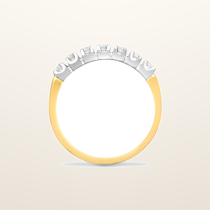 IT_ROLE:studio_clean | 9ct White Gold Natural Diamond 7 Stone Half Eternity Ring