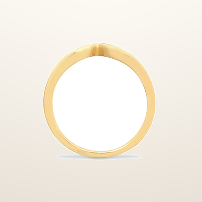 IT_ROLE:studio_clean | 9ct Yellow Gold Natural Diamond Wishbone Ring