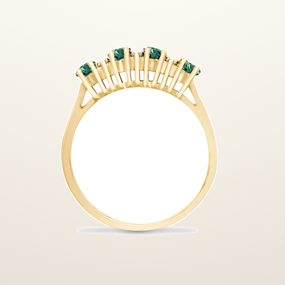 IT_ROLE:studio_clean | 9ct Yellow Gold Natural Diamond 12pts & Ruby 92pts Ring