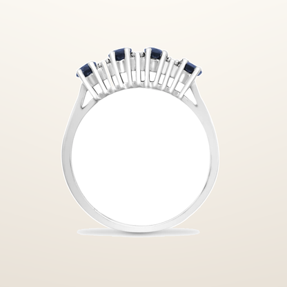 IT_ROLE:studio_clean | 9ct White Gold Natural Diamond 12pts & Sapphire 1.05ct Ring