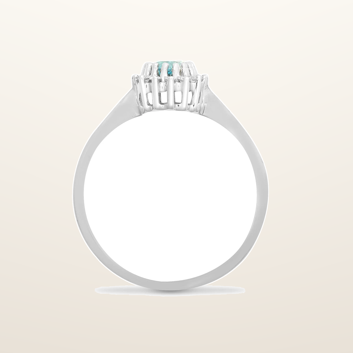 IT_ROLE:studio_clean | 9ct White Gold Natural Diamond 12pts & Blue Topaz 57pts Ring