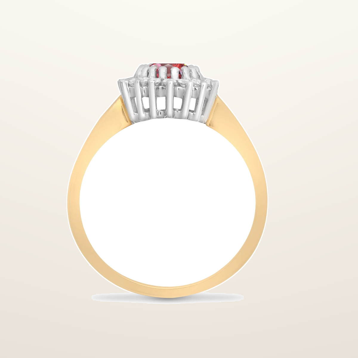 IT_ROLE:studio_clean | 9ct Yellow Gold Natural Diamond 23pts & Ruby 1.10ct Ring