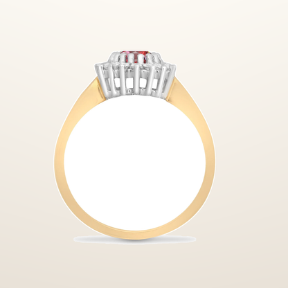 IT_ROLE:studio_clean | 9ct Yellow Gold Natural Diamond 23pts & Ruby 1.10ct Ring