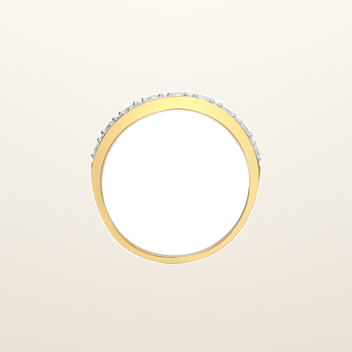 IT_ROLE:studio_clean | 9ct Yellow Gold Half Eternity Natural Diamond Ring