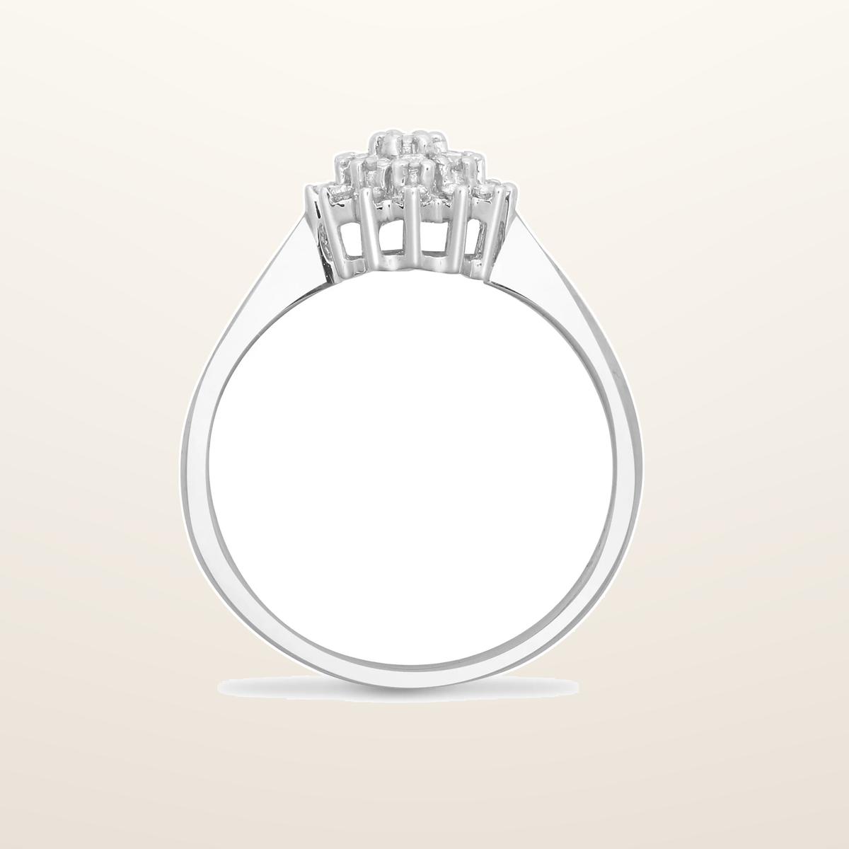 IT_ROLE:studio_clean | 9ct White Gold Natural Diamond Cluster Ring
