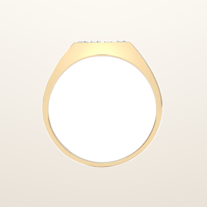 IT_ROLE:studio_clean | 9ct Yellow Gold Gents Natural Diamond Ring