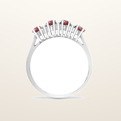 IT_ROLE:studio_clean | 9ct White Gold Natural Diamond 12pts & Ruby 92pts Ring
