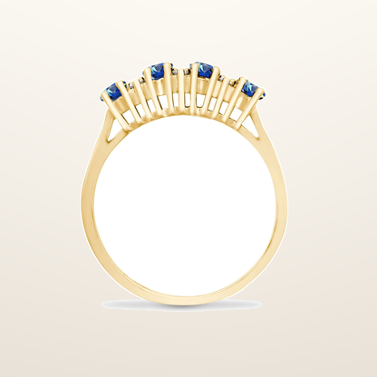 IT_ROLE:studio_clean | 9ct Yellow Gold Natural Diamond 12pts & Sapphire 1.05ct Ring