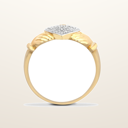 IT_ROLE:studio_clean | 9ct Yellow Gold Natural Diamond Claddagh Ring