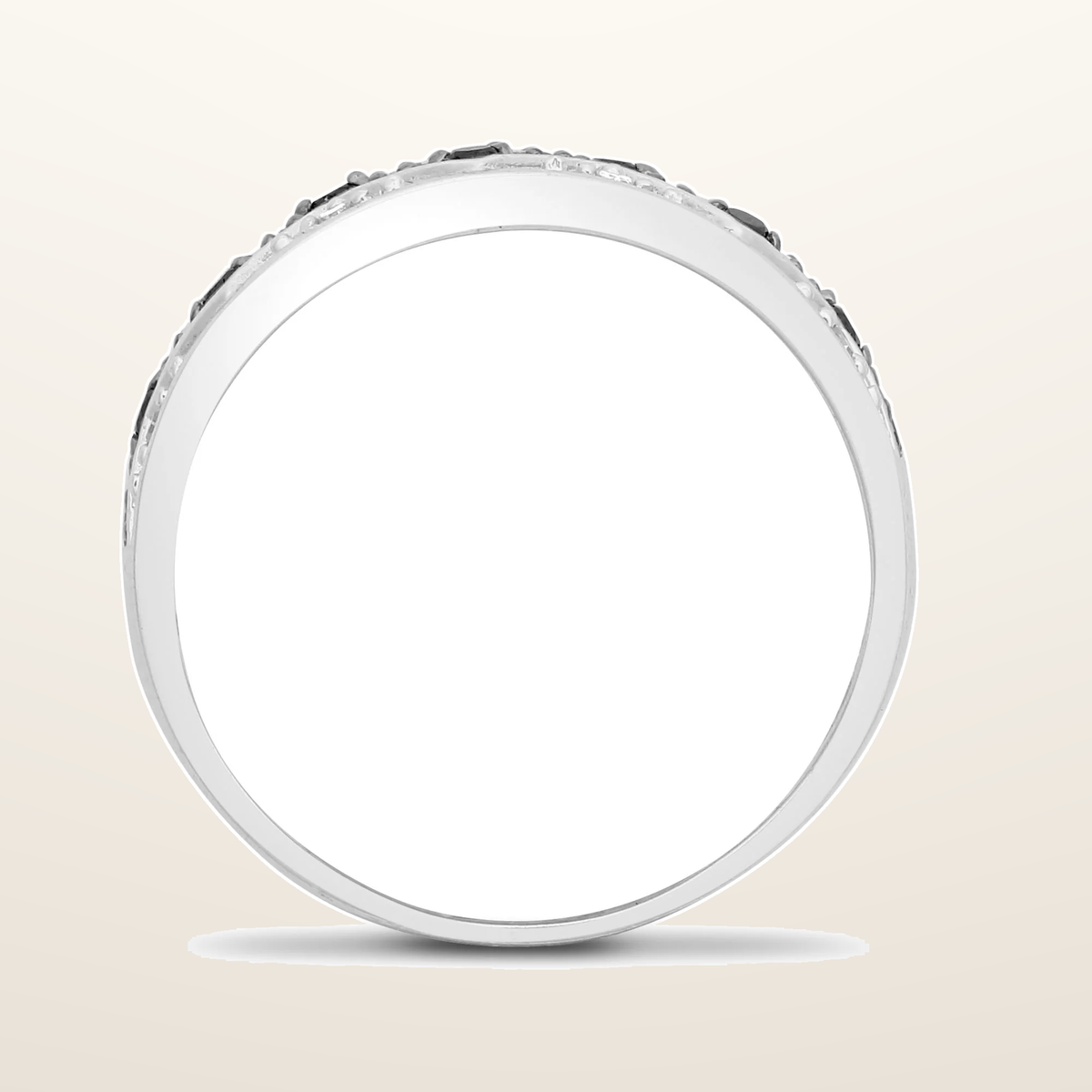 IT_ROLE:studio_clean | 9ct White Gold Natural Diamond And Black Natural Diamond Ring