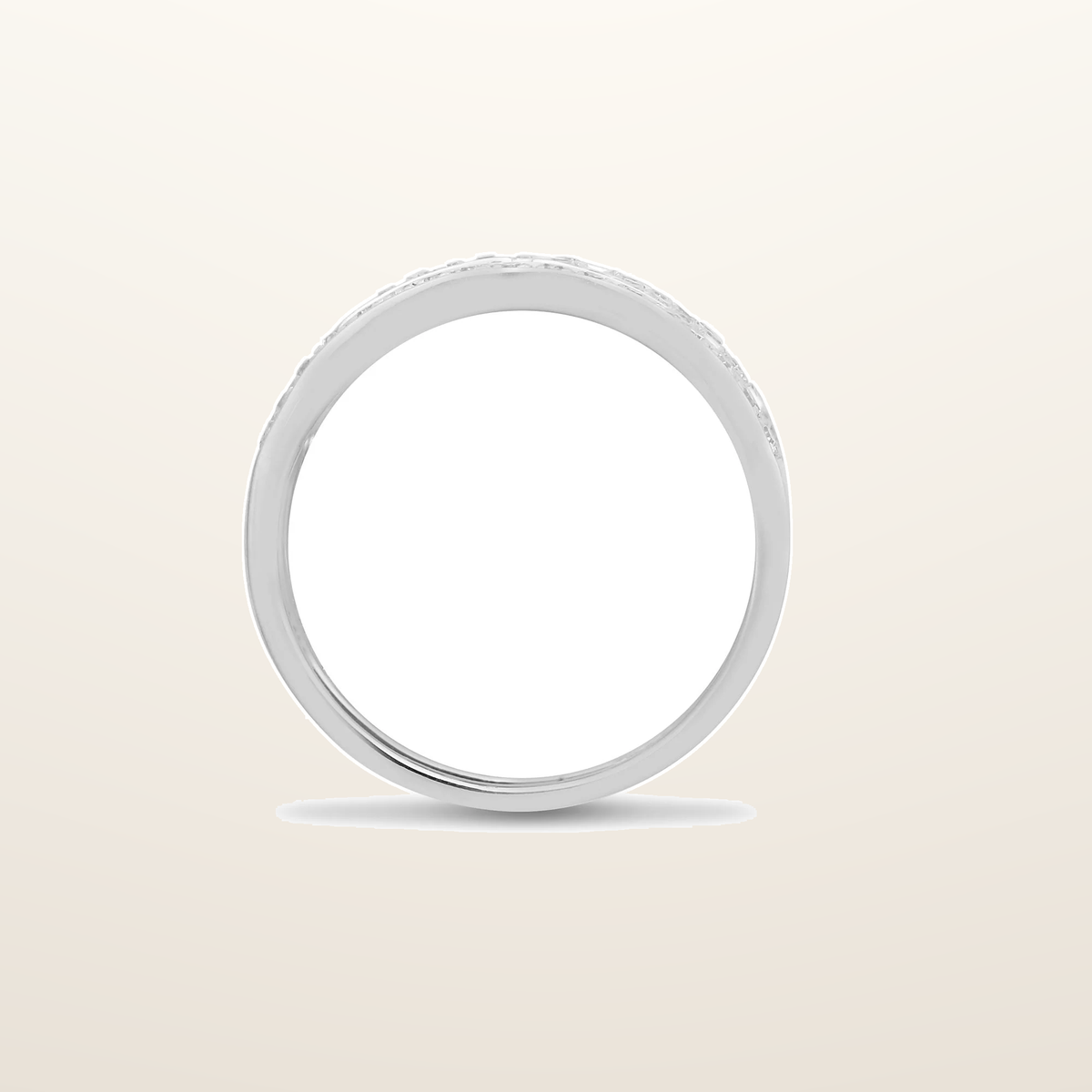 IT_ROLE:studio_clean | 9ct White 0.50 Natural Diamond Greek Key Style Ring