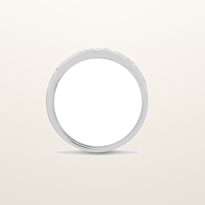 IT_ROLE:studio_clean | 9ct White 0.50 Natural Diamond Greek Key Style Ring
