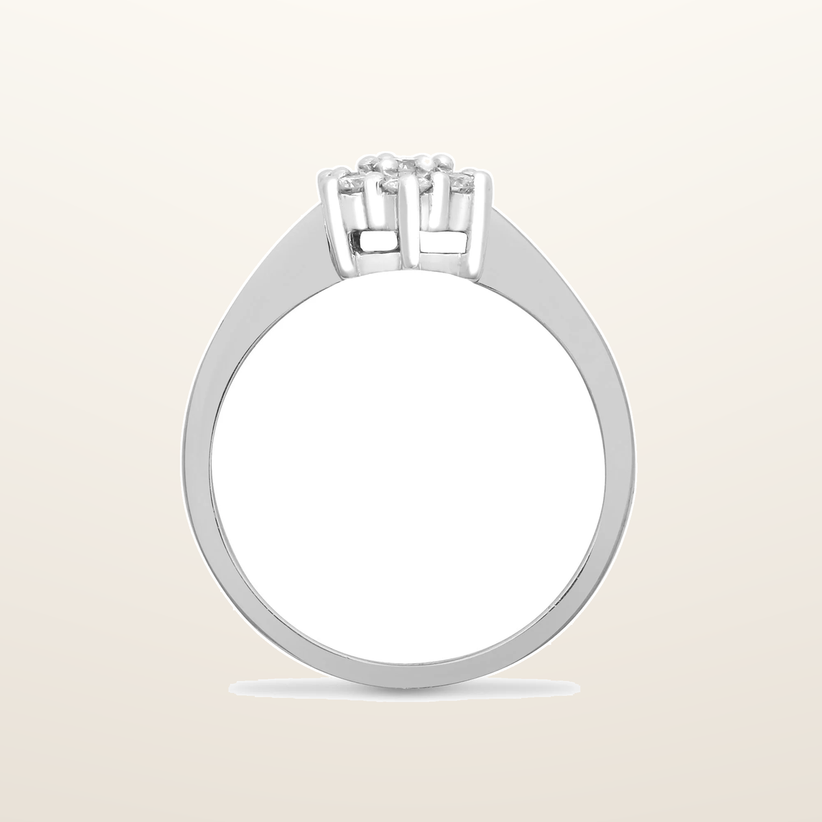 IT_ROLE:studio_clean | 9ct White 33pts 6 x 1 Cluster Ring