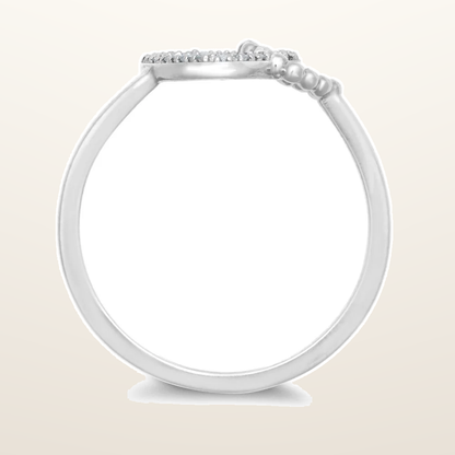 IT_ROLE:studio_clean | 9ct White Gold 0.05cts Natural Diamond Double Heart Ring