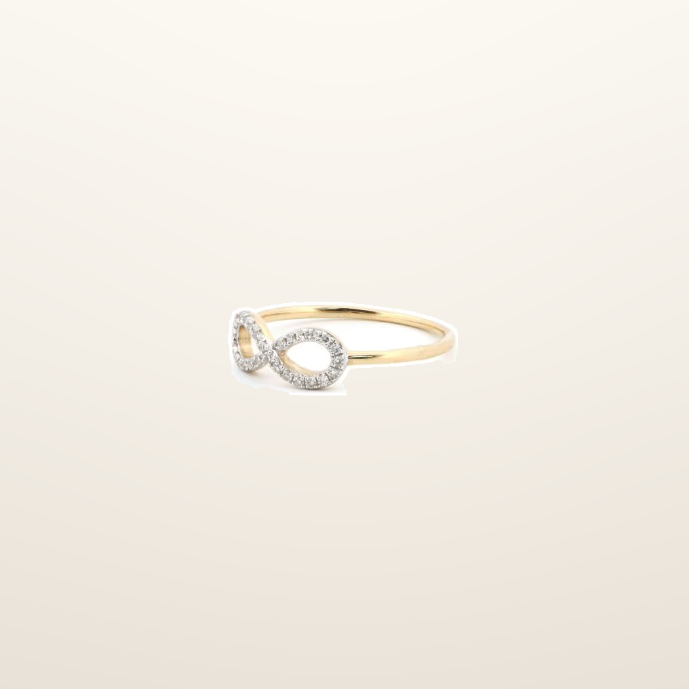 IT_ROLE:studio_clean | 9ct Yellow 0.10ct Natural Diamond Infinity Ring