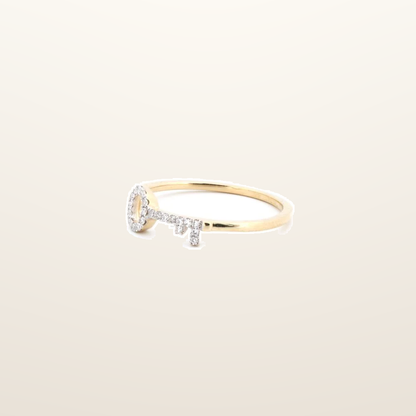 IT_ROLE:studio_clean | 9ct Yellow 0.07ct Natural Diamond Key Ring