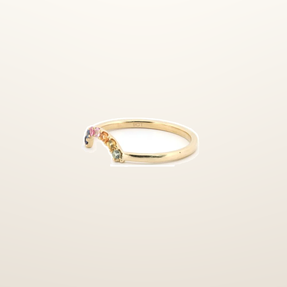 IT_ROLE:studio_clean | 9ct Yellow 0.15ct Rainbow Saph Ring