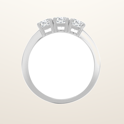 IT_ROLE:studio_clean | 9ct White 0.25ct Natural Diamond Claw Set Trilogy Ring
