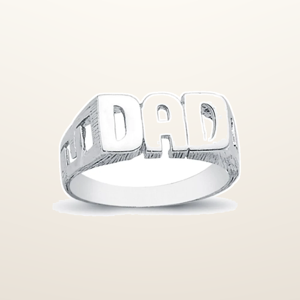 IT_ROLE:studio_clean | 925 Silver Dad Ring Curb Shoulders