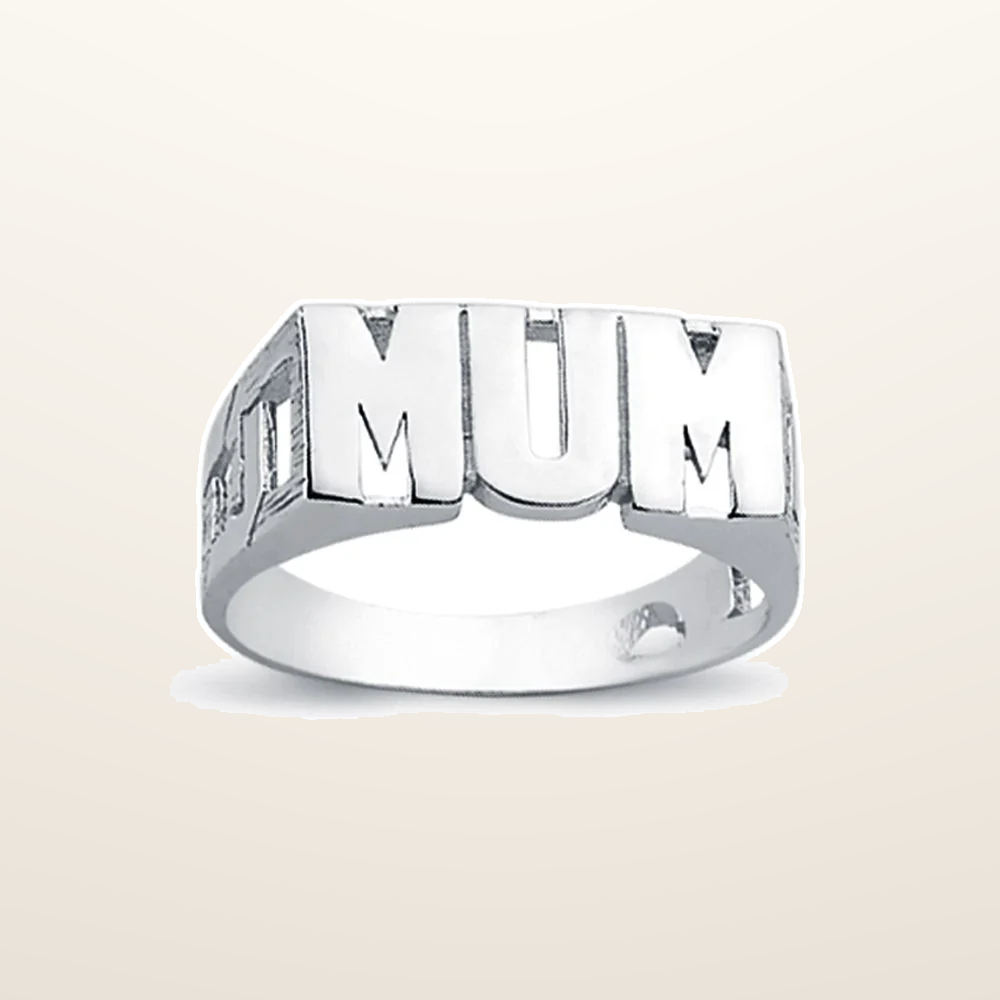 IT_ROLE:studio_clean | 925 Silver Mum Ring Curb Shoulders