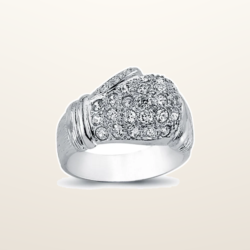 IT_ROLE:studio_clean | 925 SilverCZ Set Boxing Glove Ring