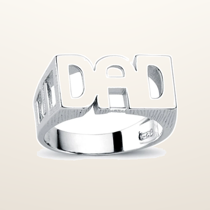 IT_ROLE:studio_clean | 925 Silver Dad Ring Curb Shoulders