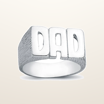 IT_ROLE:studio_clean | 925 Silver Dad Ring Barked Shoulders