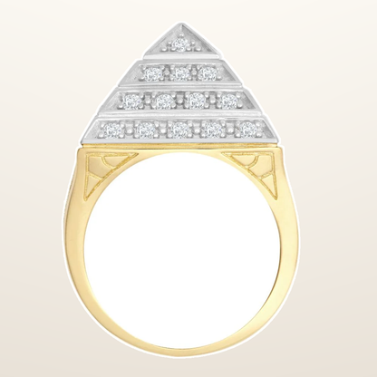 IT_ROLE:studio_clean | 925 Silver Cubic Zirconia Set Pyramid Ring