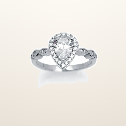 IT_ROLE:studio_clean | 925 Silver Cubic Zirconia Pear Shape Ring