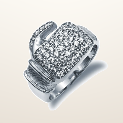 IT_ROLE:studio_clean | 925 Silver Cubic Zirconia Set Boxing Glove Ring