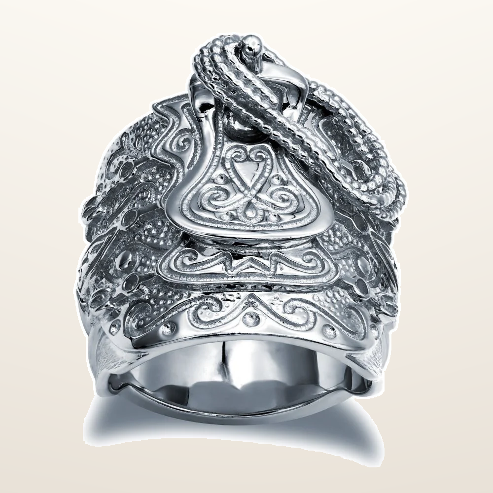 IT_ROLE:studio_clean | 925 Sterling Silver hand finished heavy weight saddle ring
