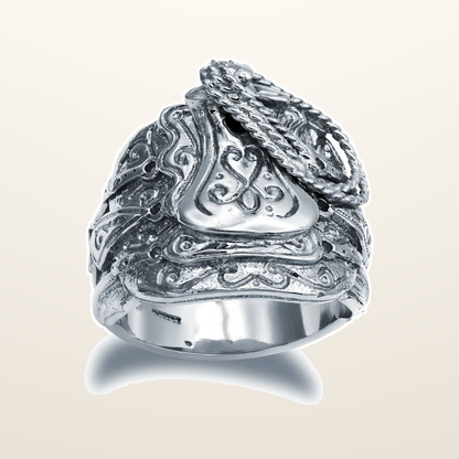 IT_ROLE:studio_clean | 925 Sterling Silver hand finished heavy weight saddle ring
