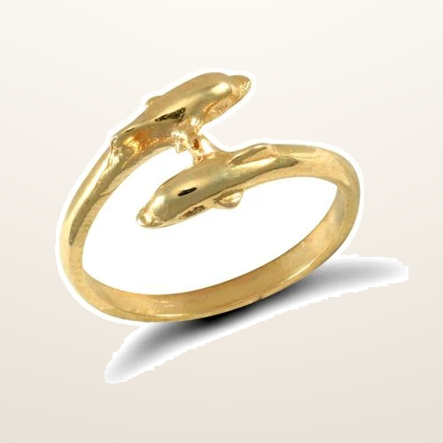 IT_ROLE:studio_clean | 9ct Yellow Gold Baby Dolphin Ring