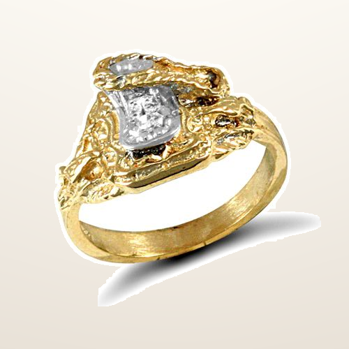 IT_ROLE:studio_clean | 9ct Yellow Gold Cubic Zirconia Children's Saddle Ring
