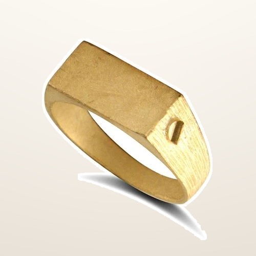 IT_ROLE:studio_clean | 9ct Yellow Gold Initial Blank Ring