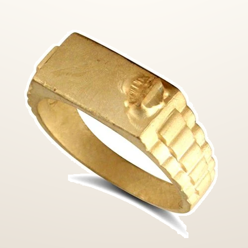 IT_ROLE:studio_clean | 9ct Yellow Gold Initial Blank Ring
