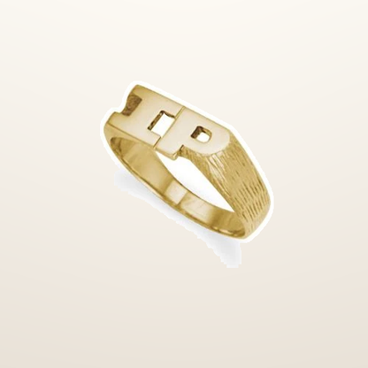 IT_ROLE:studio_clean | 9ct Yellow Gold Initial Blank Ring