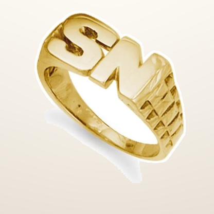 IT_ROLE:studio_clean | 9ct Yellow Gold Initial Blank Ring
