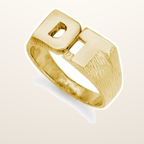 IT_ROLE:studio_clean | 9ct Yellow Gold Initial Blank Ring