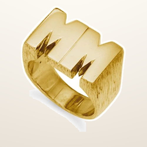 IT_ROLE:studio_clean | 9ct Yellow Gold Initial Blank Ring