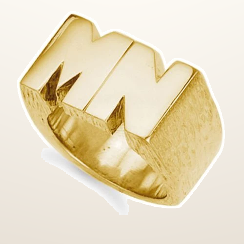 IT_ROLE:studio_clean | 9ct Yellow Gold Initial Blank Ring