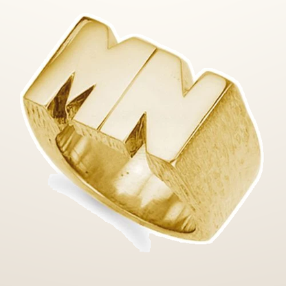 IT_ROLE:studio_clean | 9ct Yellow Gold Initial Blank Ring