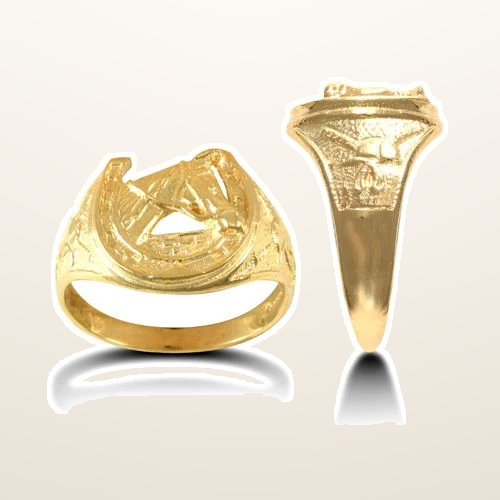 IT_ROLE:studio_clean | 9ct Yellow Gold Horse Shoe Ring