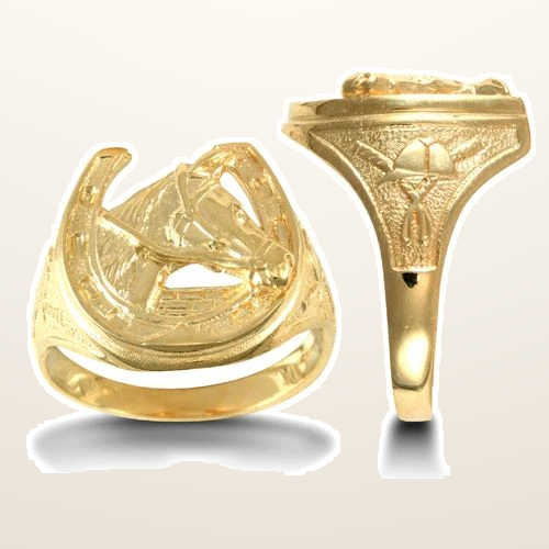 IT_ROLE:studio_clean | 9ct Yellow Gold Horse Shoe Ring
