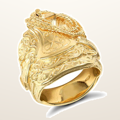 IT_ROLE:studio_clean | 9ct Yellow Gold Saddle Ring