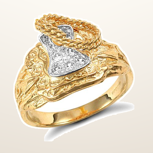 IT_ROLE:studio_clean | 9ct Yellow Gold Cubic Zirconia Saddle Ring